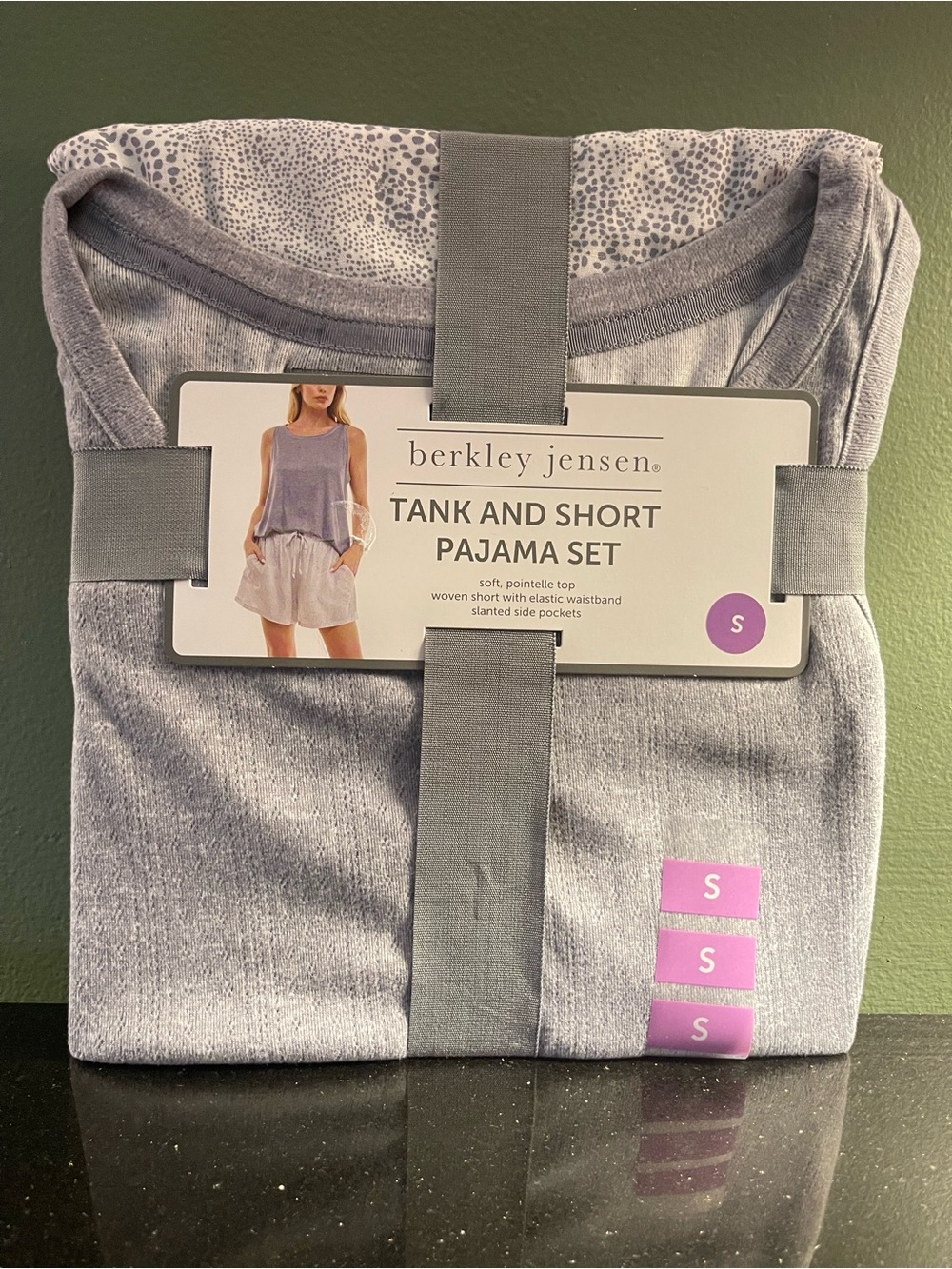 Berkley Jensen Lavender Tank & Short Pajama Set - Small